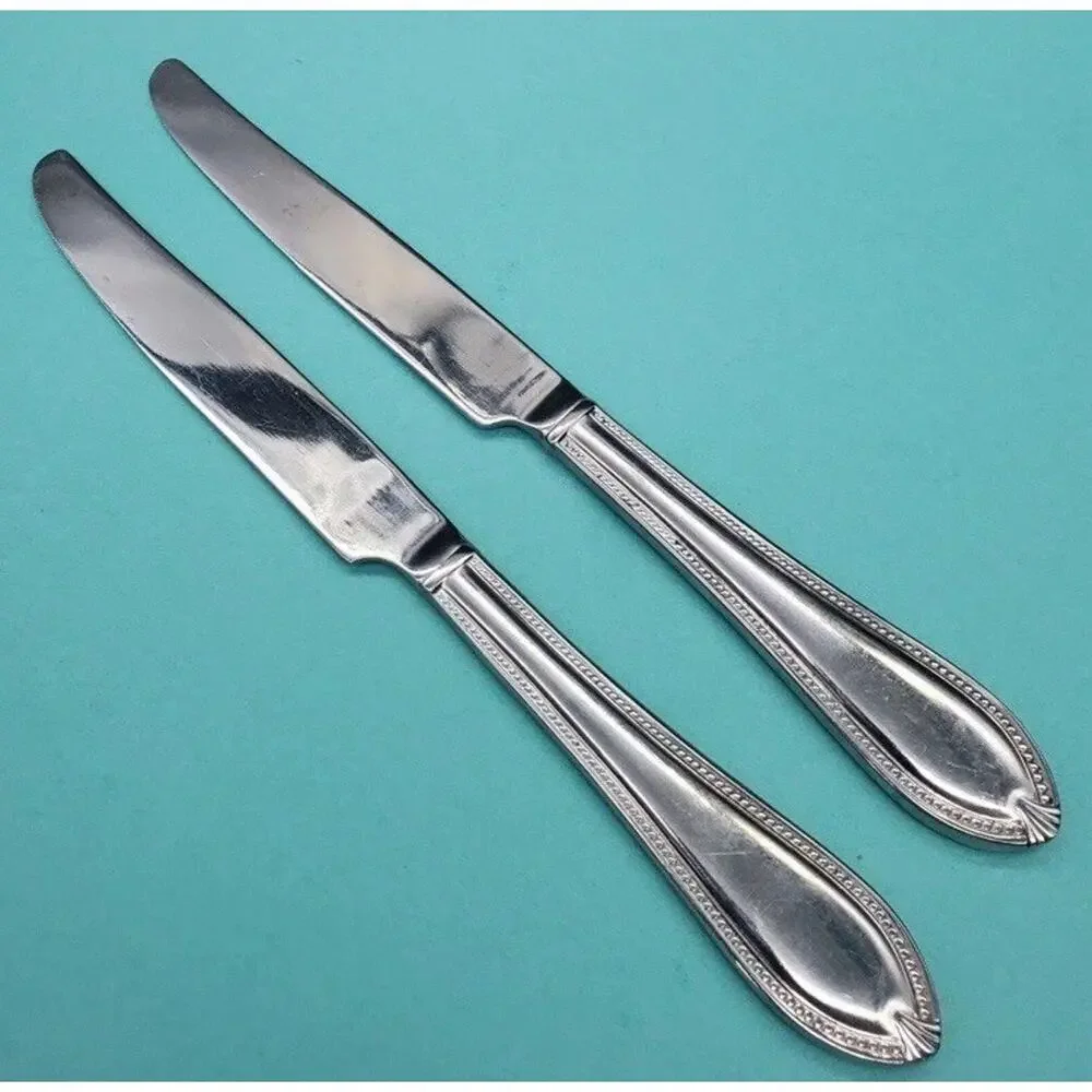 Reed & Barton CONCANNON STAINLESS Knifes Set of 2‎ Flatware French Solid Knife